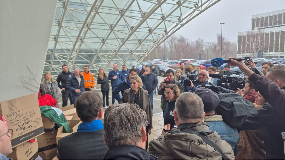 De ludieke actie trok aardig wat bekijks.