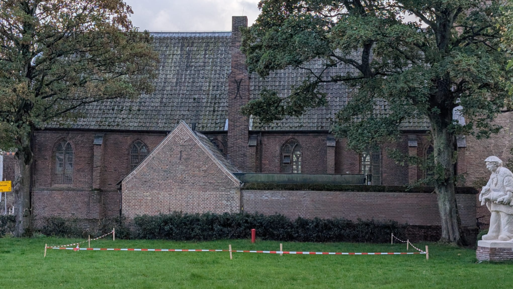 De plek van de aanbouw