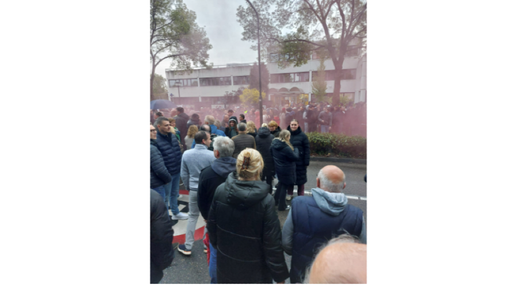 De sfeer is grimmig maandagavond.