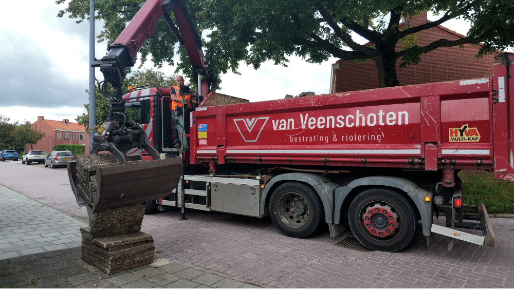 Tegeltaxi in actie