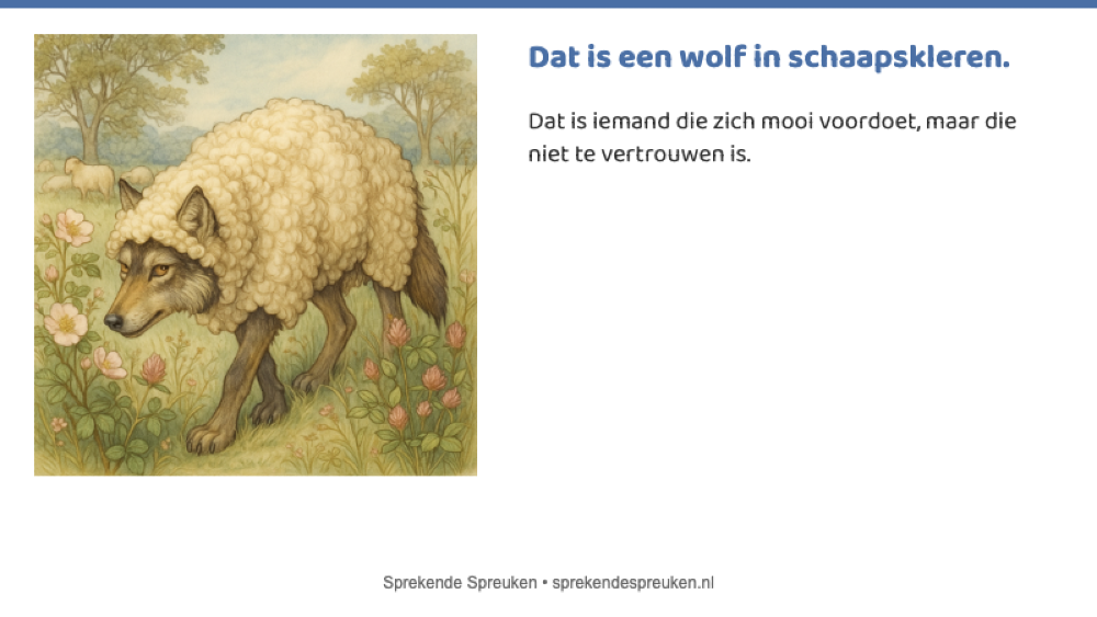 Wolf in schaapskleren